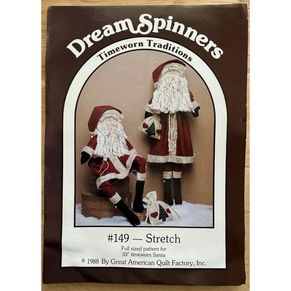 Dream Spinners #149 Stretch Pattern For 33" Timeworn‎ Santa Vintage 1988 Uncut